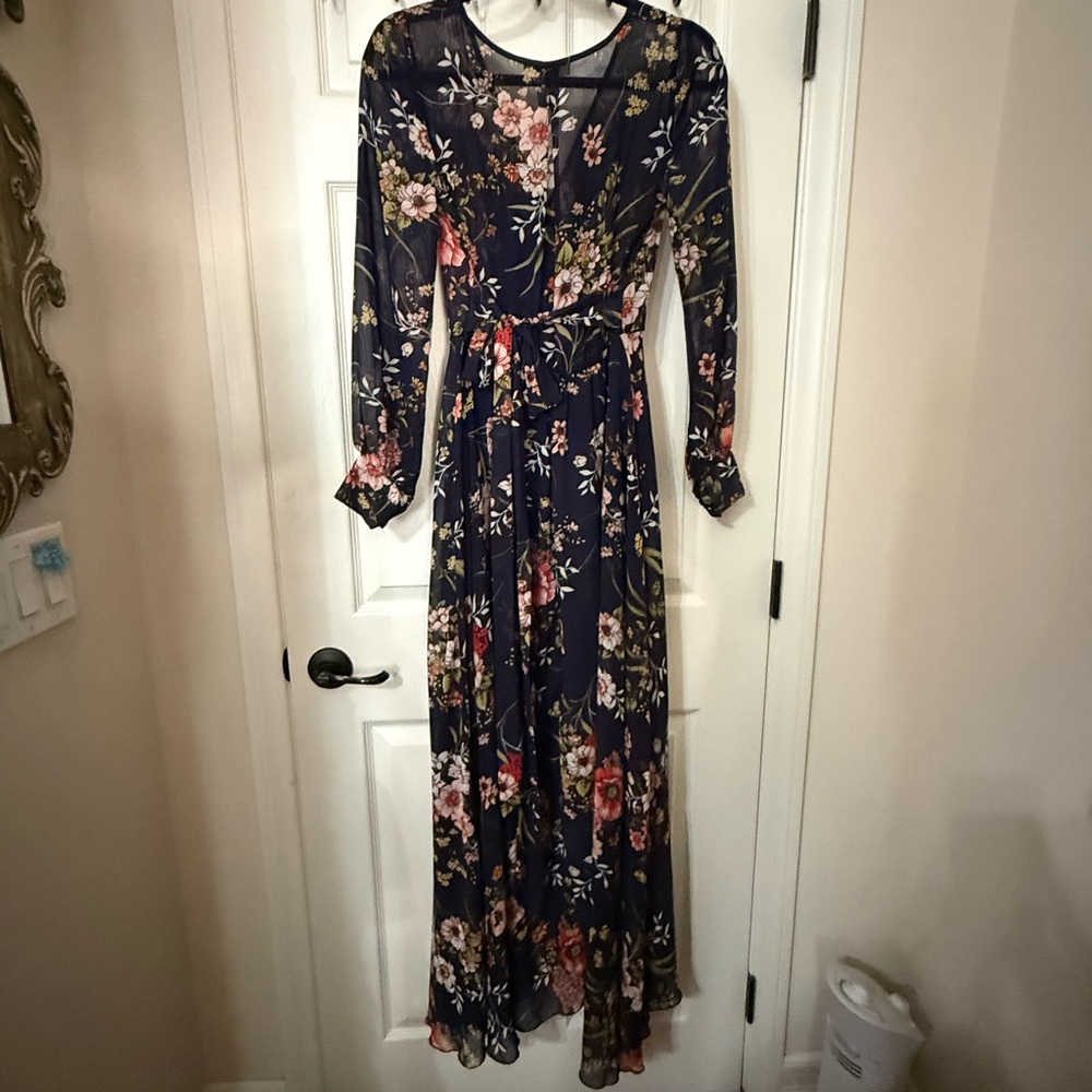 Floral Long Sleeve Maxi Dress